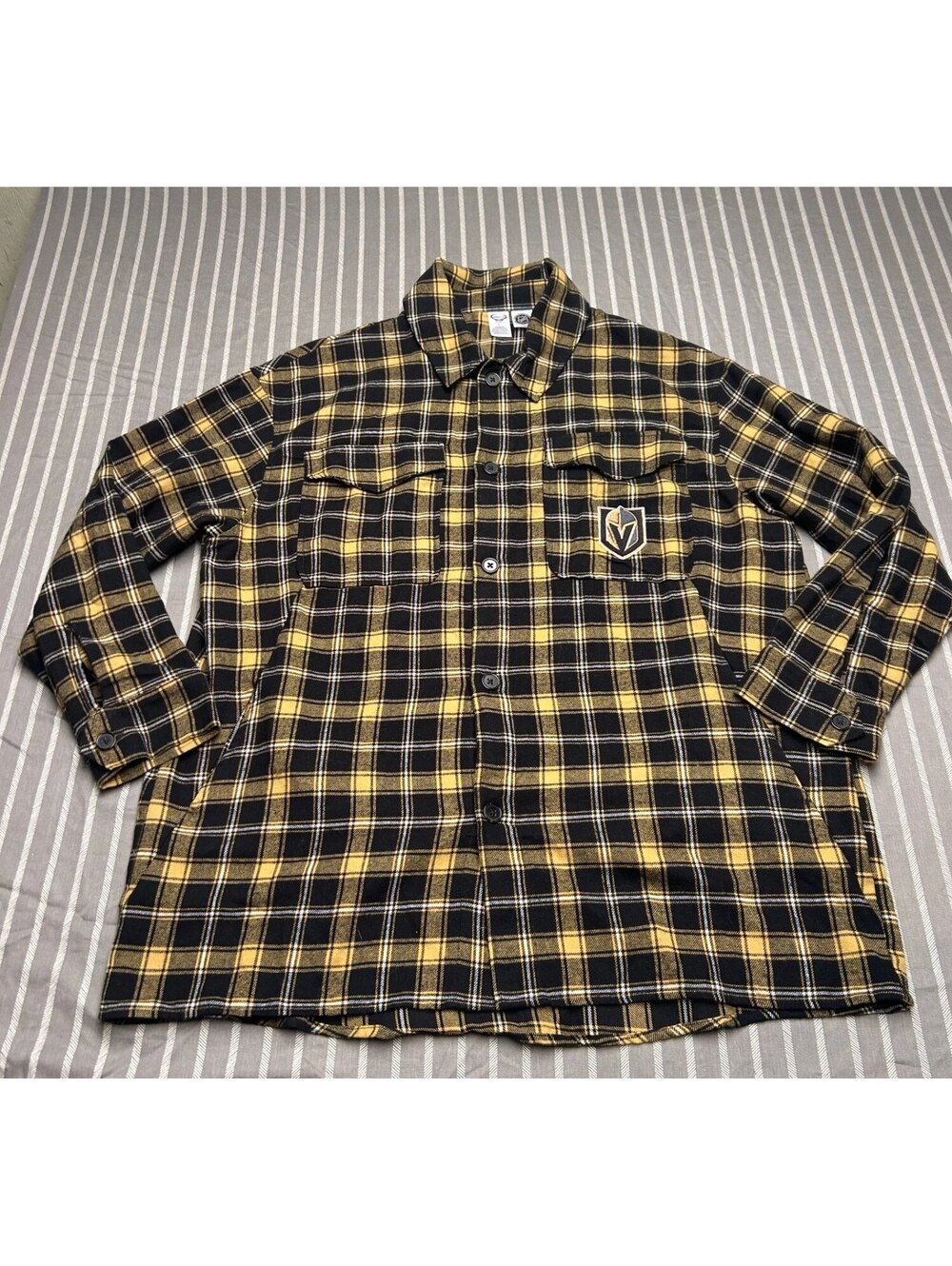 Concepts Flannel Vegas Golden Knights Ladies Full-Button Large